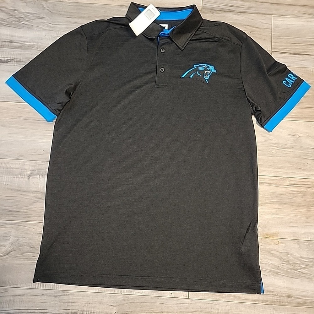 Carolina‎ Panthers Shirt Mens Large NFL Team Apparel Training Golf Polo NEW - Picture 3 of 9